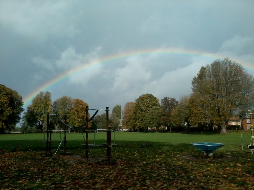 Rainbow at French Weir Park, Taunton, Somerset. by Roch Hada