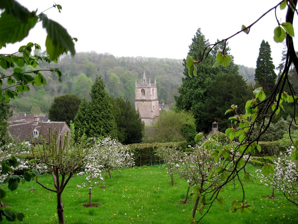 Castle Coombe in the rain. by Bob&Anne Powell