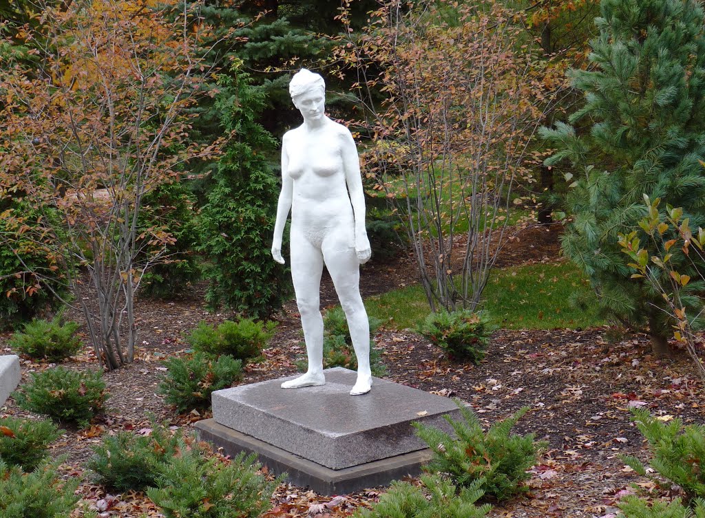 "Girl Standing in Nature" Statue by George Segal, Frederick Meijer Gardens & Sculpture Park, Grand Rapids, Michigan by Joseph Hollick