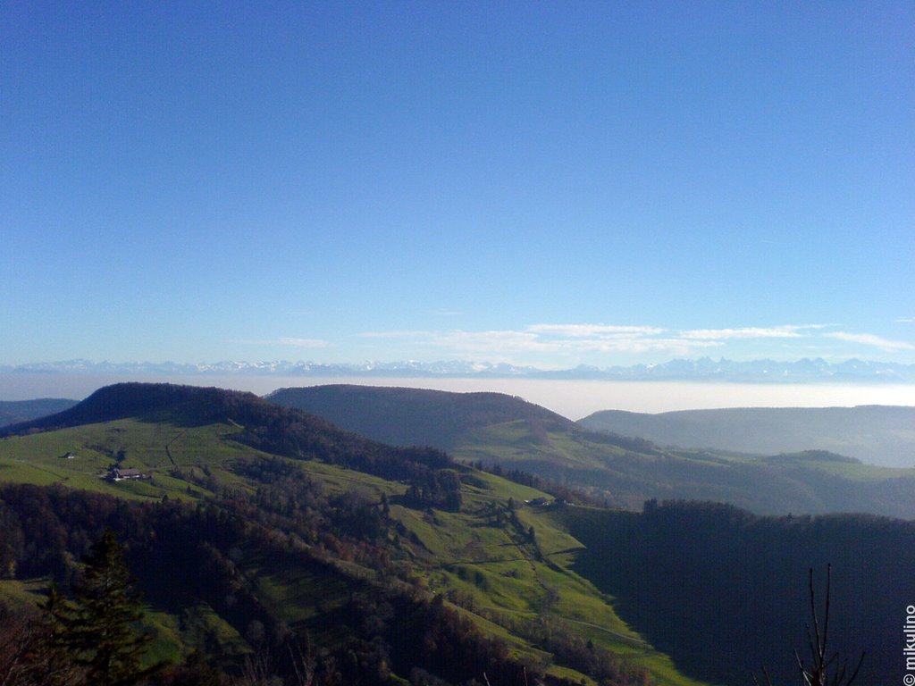 Clear view to the Alps from Chellenköpfli by mikulino