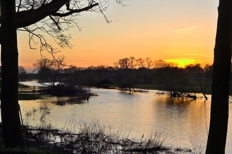 Winterabend an der Wümme nahe der Scheeßeler Mühle by Corinna2212