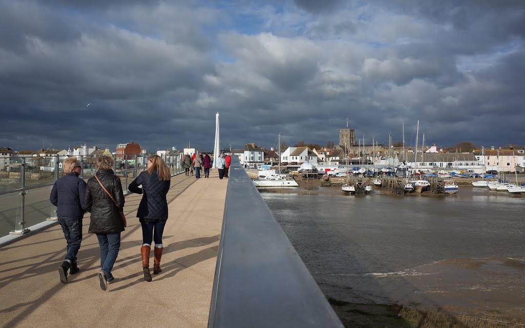 SHOREHAM-BY-SEA FROM THE NEW ADUR FERRY BRIDGE by Alan McFaden