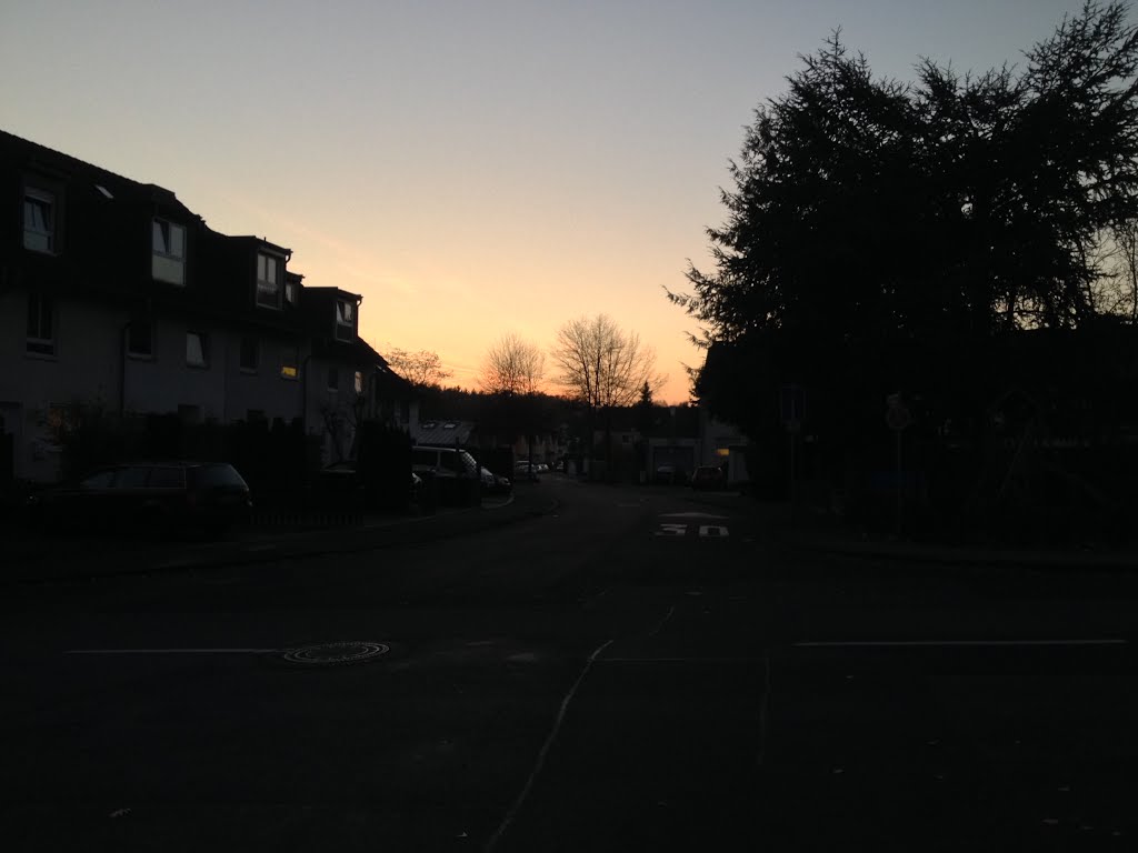 Sunset over Lendersbergstraße, Kaldauen by Einherier