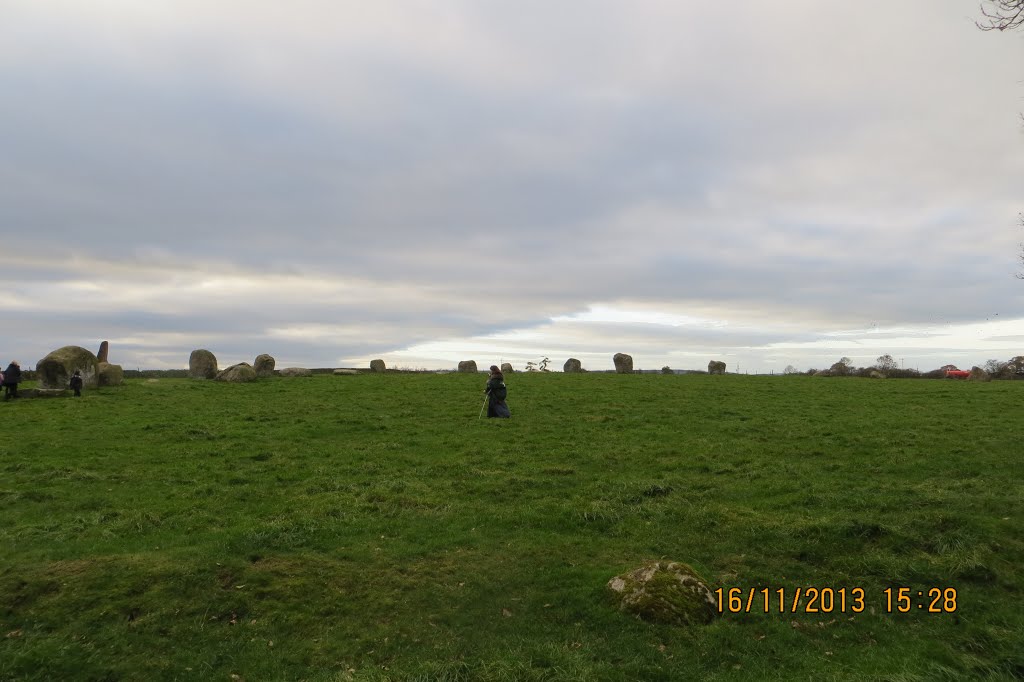 Long Meg and her daughters stone circle. by Craig J. Davies