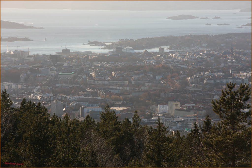 Oslo - Grefsenkollen - View of Oslo. by Michał Alexander Czmur