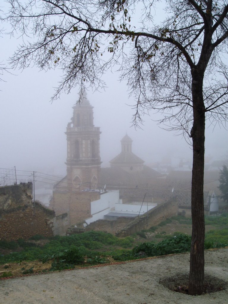 Torre de La Merced con niebla by José Ángel Sánchez Fajardo