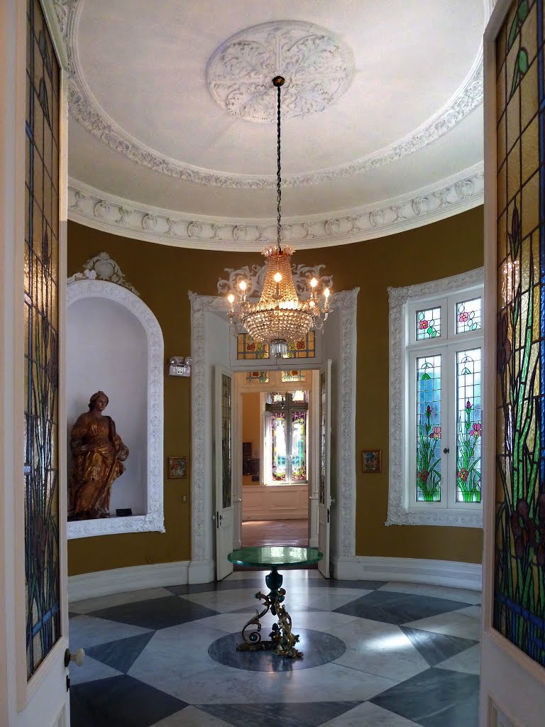 Different windows, different floor, different chandelier..Pedro de Osma Museum. by eva lewitus