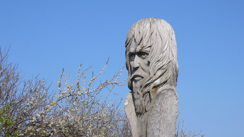 Carved Statue - Entrance to Museum by antenna