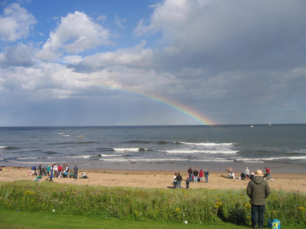 Rainbow, Sun and Clouds in Seaburn by Tilak Attanayake