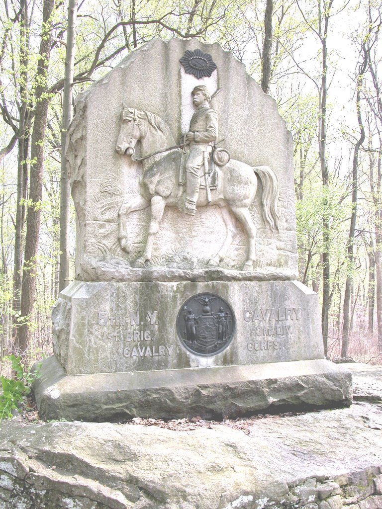 5th New York Cavalry Monument, Summit of Bushman's Hill, South Confederate Avenue by Seven Stars