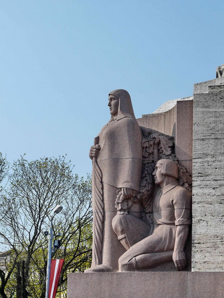 Latvian freedom Monument. Riga,Latvia. by Nicola Baltico