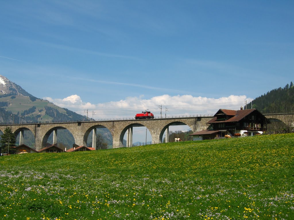 Frutigen stone bridge by Michael Delacrétaz