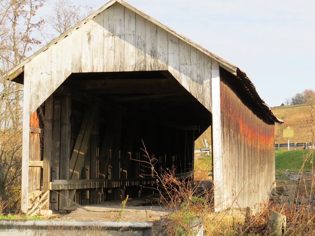 The Grange City, Kentucky Covered Bridge by Delittle