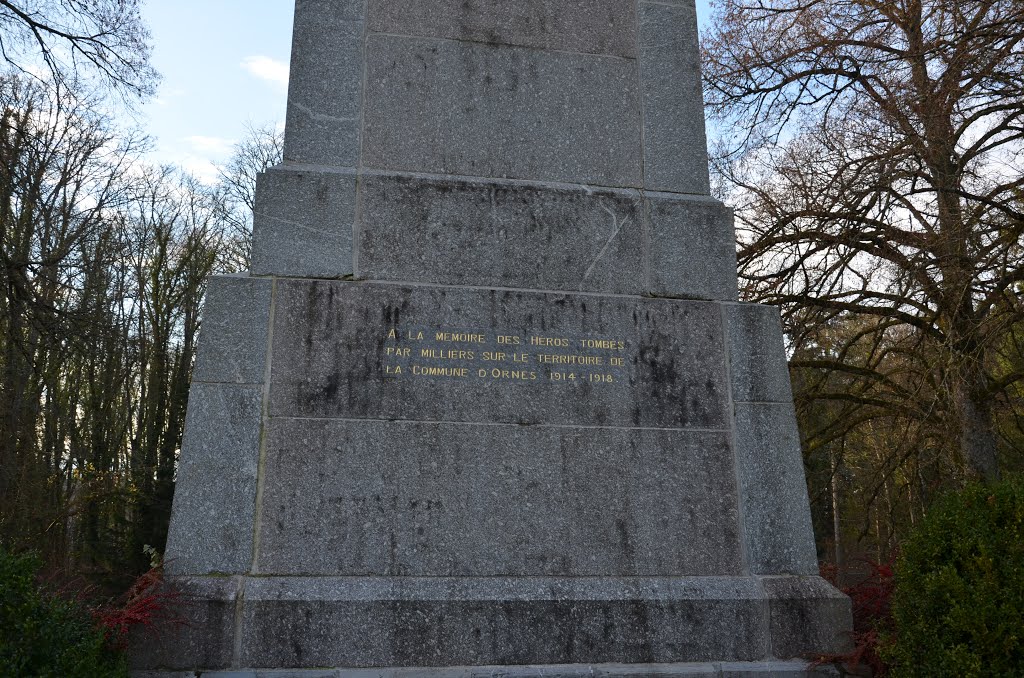 Monument aux Morts d'Ornes (Village Détruit) 14/18, France by Oslo10