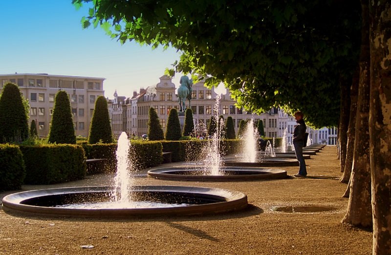 Fountains in the Albertine Plaza by DSDonovan