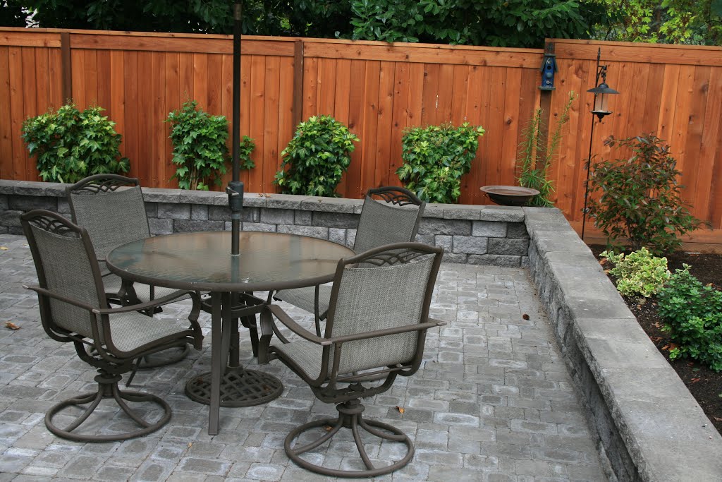 Beautiful paver patio by LandscapingPortland