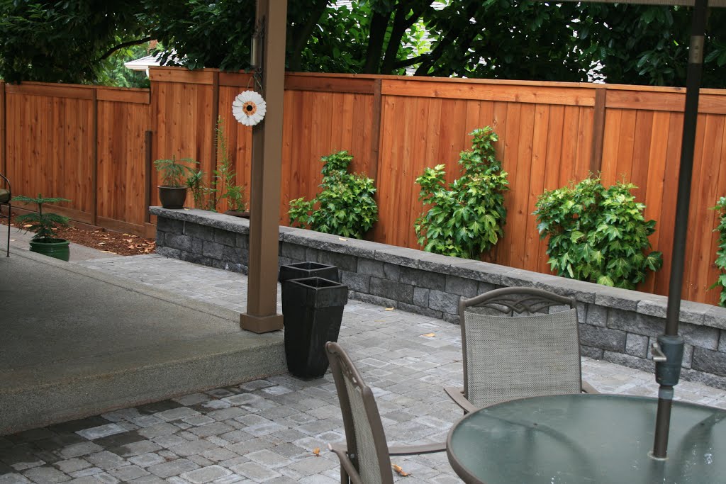 A custom paver patio by LandscapingPortland